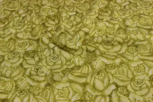 Pale Green Floral Digitally Printed Modal Fabric