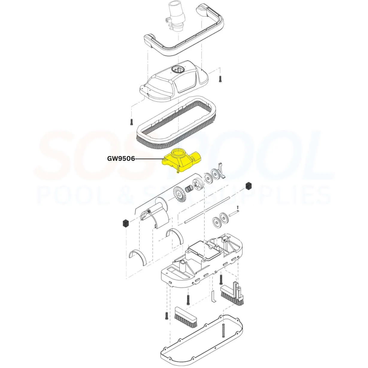 Pentair Oscillator Chamber Cap For Great White and Dorado Cleaners | GW9506