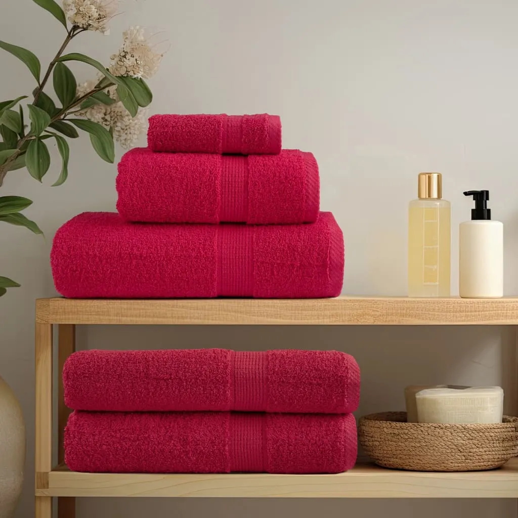 Premium Hand Towels 4 pcs Red 50x100 cm 600 gsm 100% Cotton