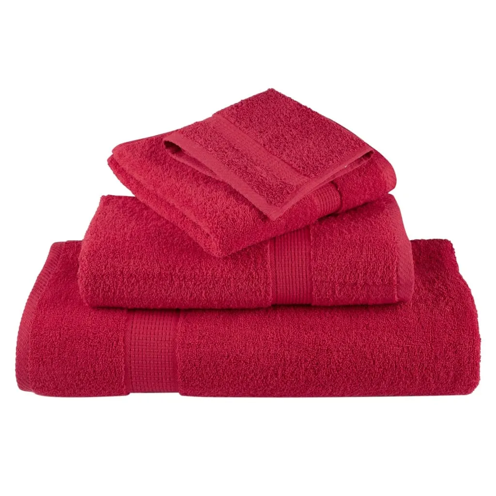 Premium Hand Towels 4 pcs Red 50x100 cm 600 gsm 100% Cotton