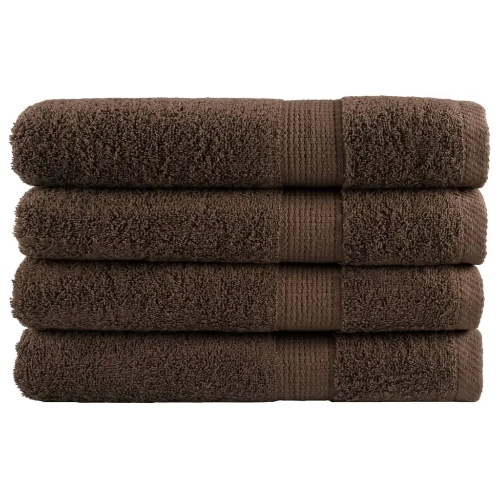 Premium Sauna Towels SOLUND 4pcs Brown 80x200cm 600gsm