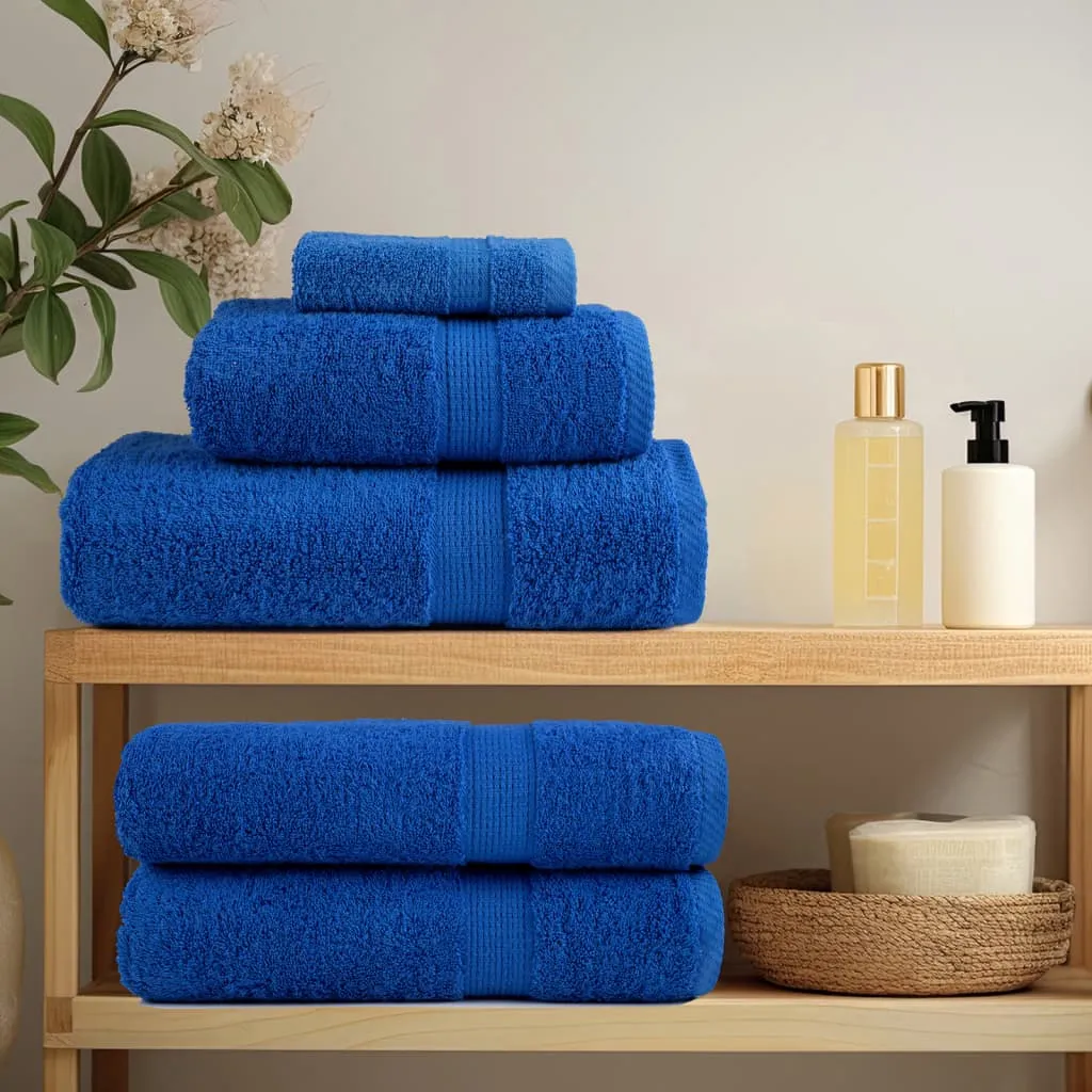 Premium Towels 4pcs Blue 100x200cm 600gsm 100% Cotton