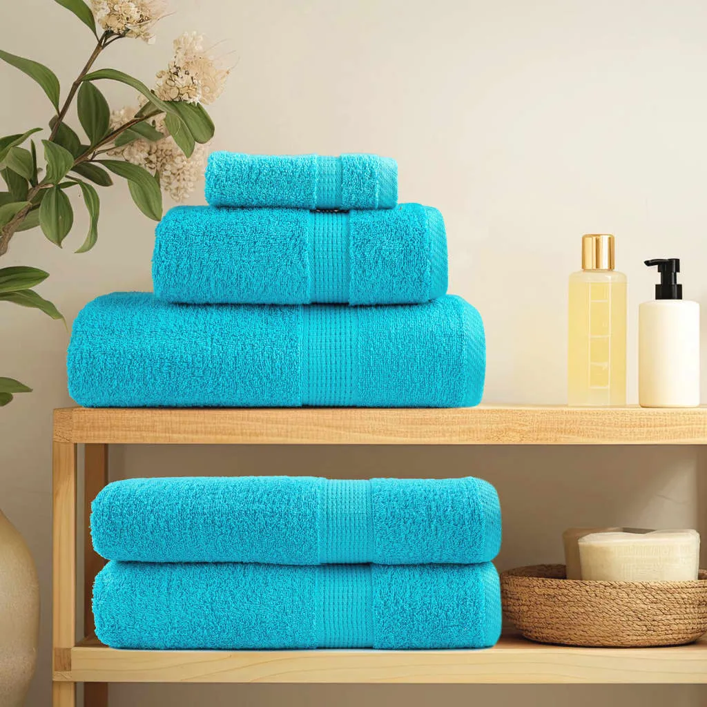 Premium Washcloths 4 pcs Turquoise 30x30 cm 600 gsm 100% Cotton