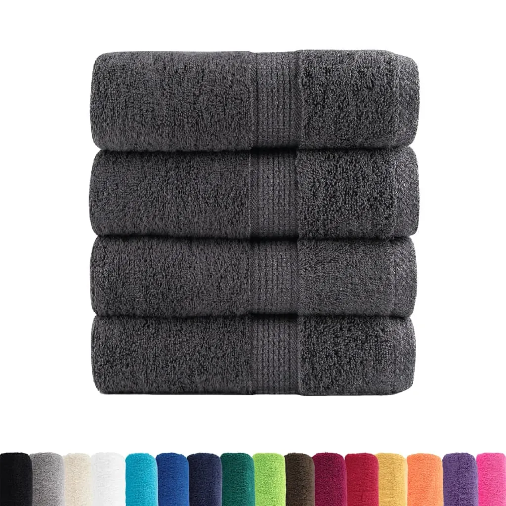 Premium Washcloths 4pcs Anthracite 30x30cm 600gsm 100% Cotton