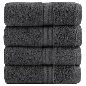 Premium Washcloths 4pcs Anthracite 30x30cm 600gsm 100% Cotton