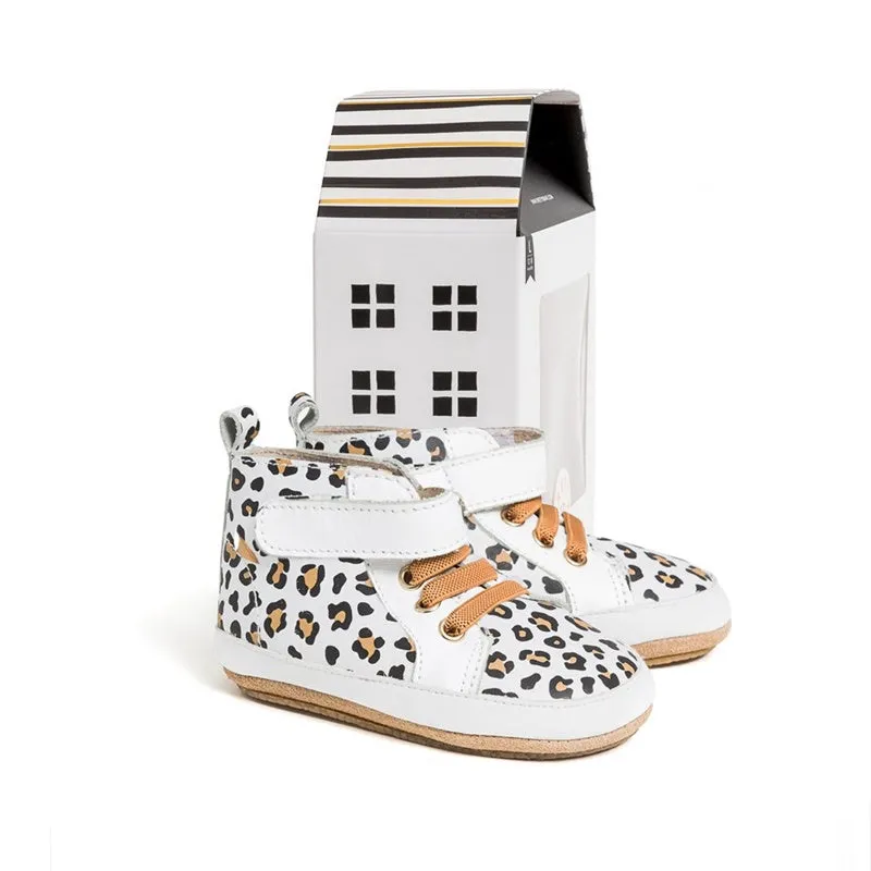 Pretty Brave - Hi Top - White Leopard