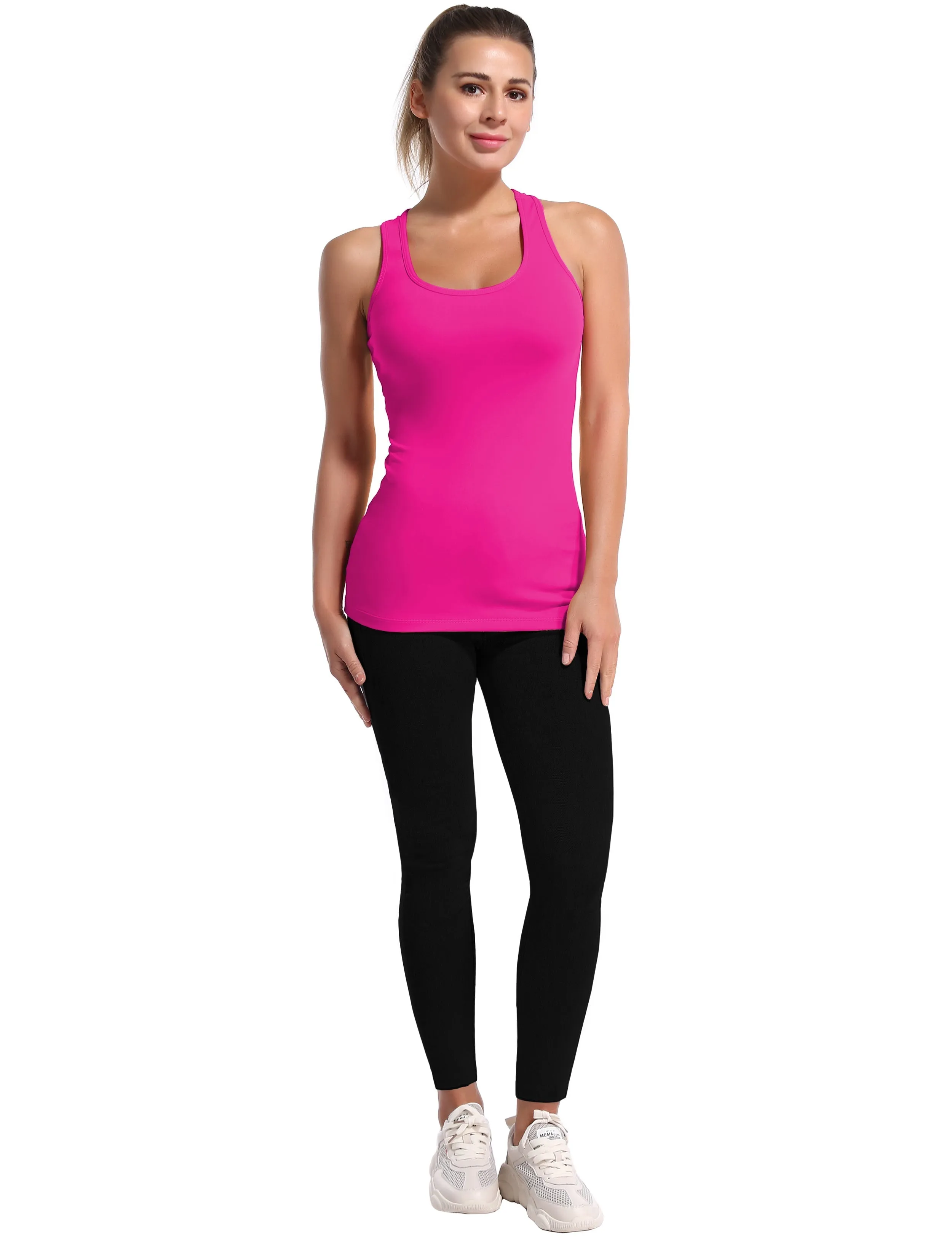 Racerback Athletic Tank Tops magenta_Tall Size