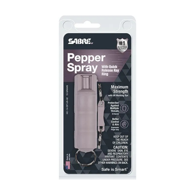 SABRE 3-IN-1 Key Case Pepper Spray with Quick Release Key Ring