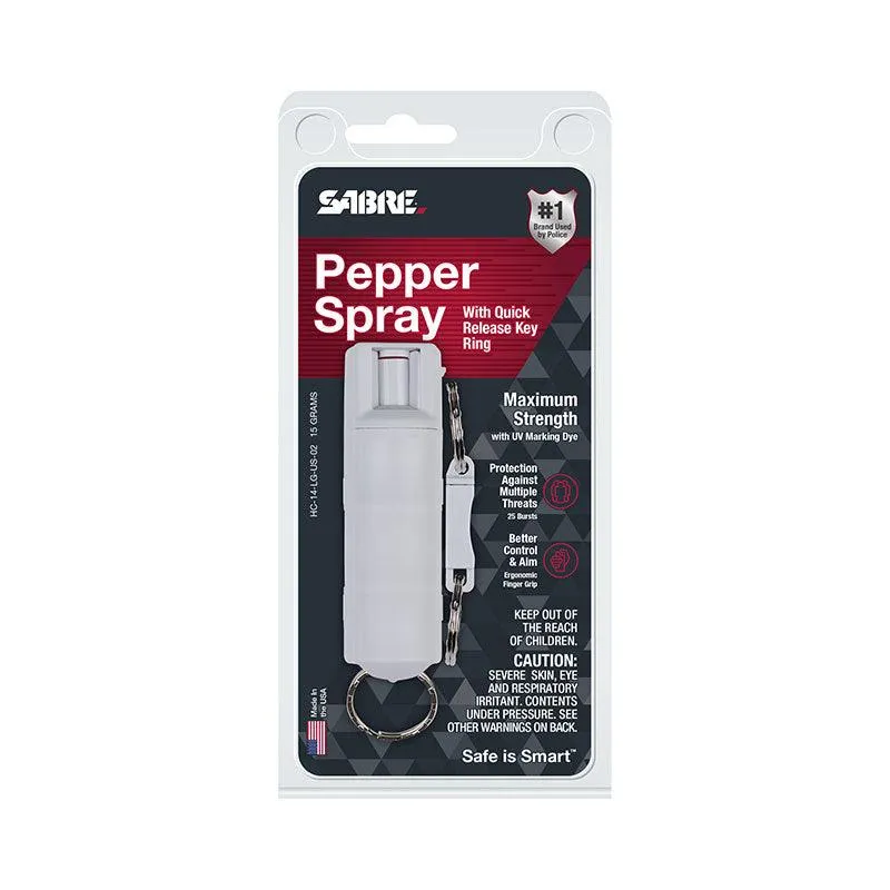 SABRE 3-IN-1 Key Case Pepper Spray with Quick Release Key Ring