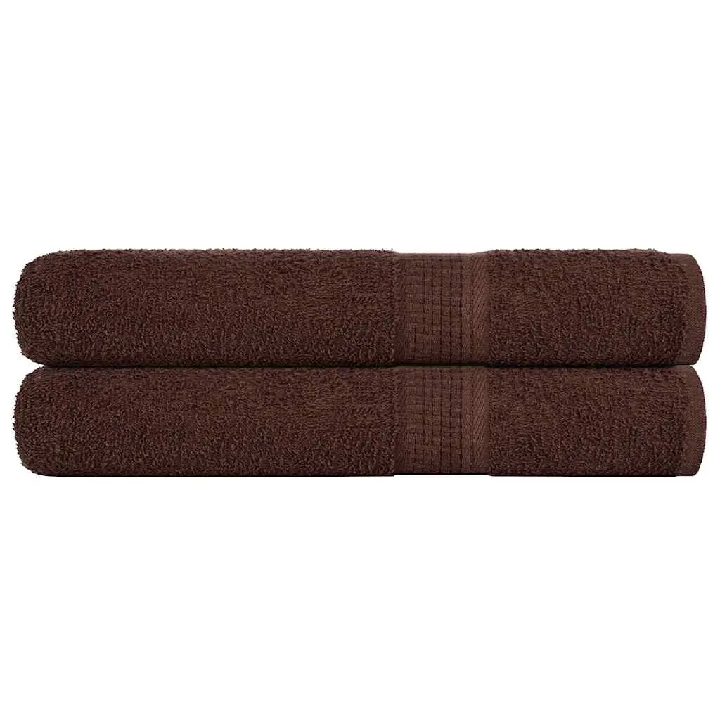 Sauna Towels 2 pcs Brown 80x200 cm 360 gsm 100% Cotton