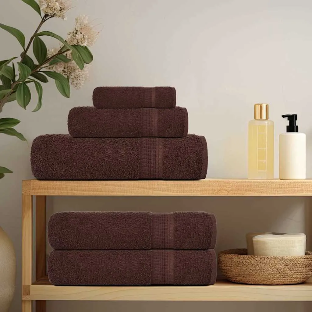 Sauna Towels 2 pcs Brown 80x200 cm 360 gsm 100% Cotton