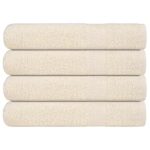 Sauna Towels 4 pcs Cream 80x200 cm 360 gsm 100% Cotton