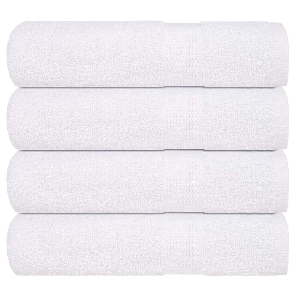 Shower Towels 4 pcs White 70x140 cm 360 gsm 100% Cotton