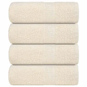 Soap Towels 4 pcs Cream 30x30 cm 360 gsm 100% Cotton