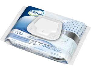 Tena 65722 Ultra Pre-Moistened Washcloths, Alcohol-Free, Scent-Free