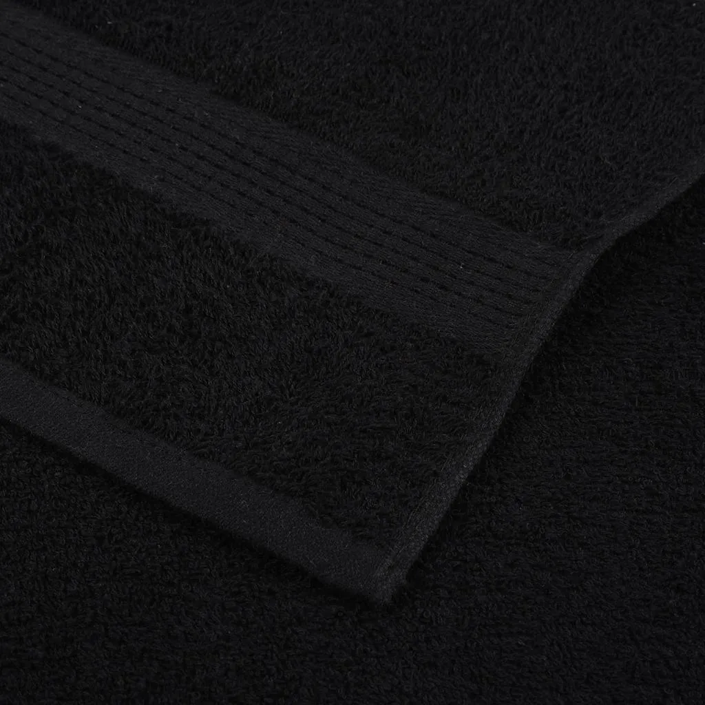 Towels 10 pcs Black 100x200 cm 360 gsm 100% Cotton