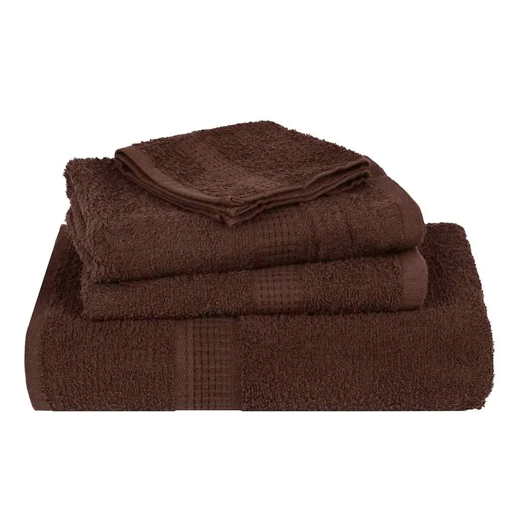 Towels 4 pcs Brown 100x200 cm 360 gsm 100% Cotton