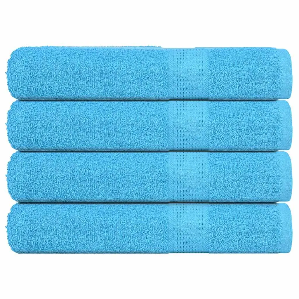 Towels 4 pcs Turquoise 100x200 cm 360 gsm 100% Cotton