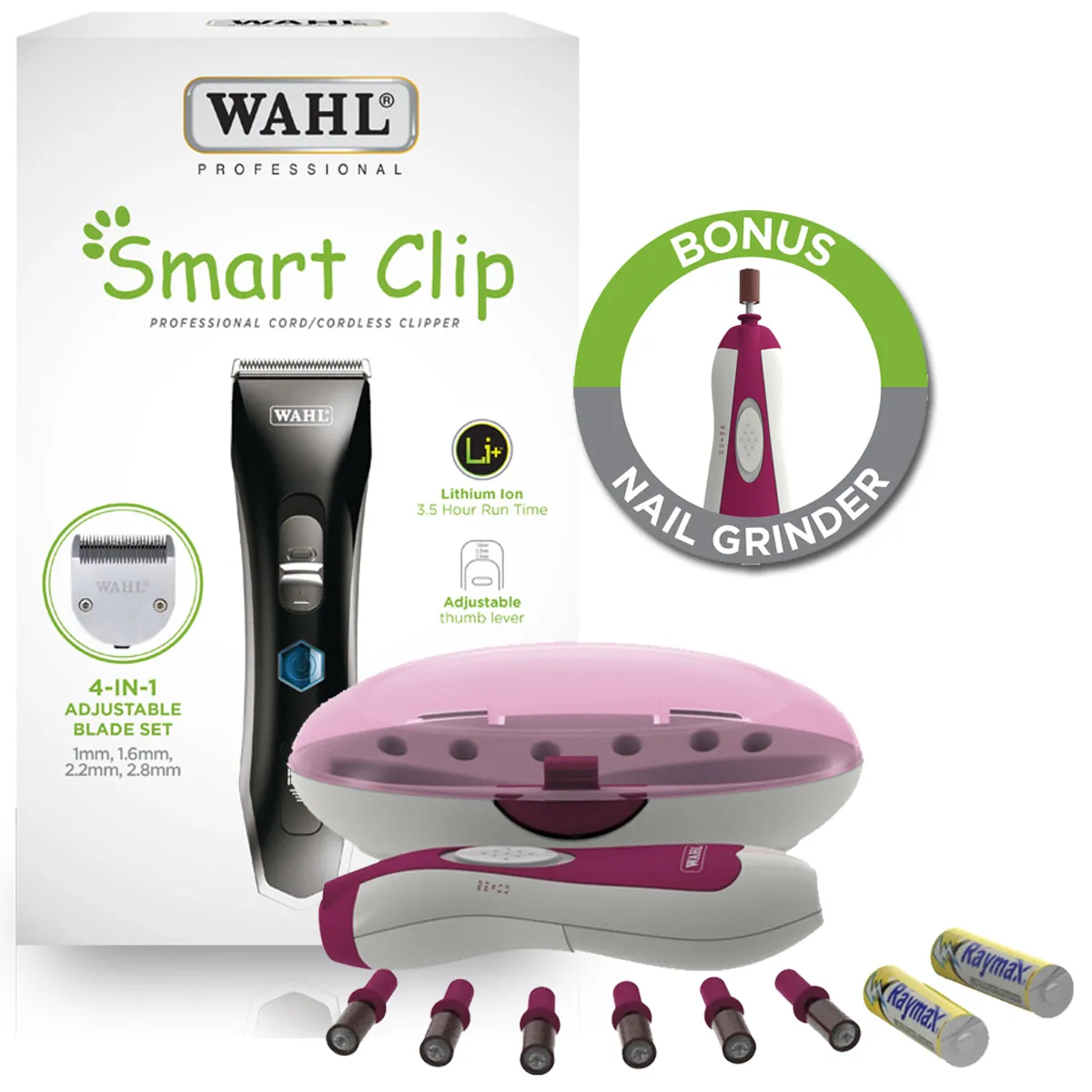 Wahl Smart Clip Cordless Clipper   BONUS Nail Grinder