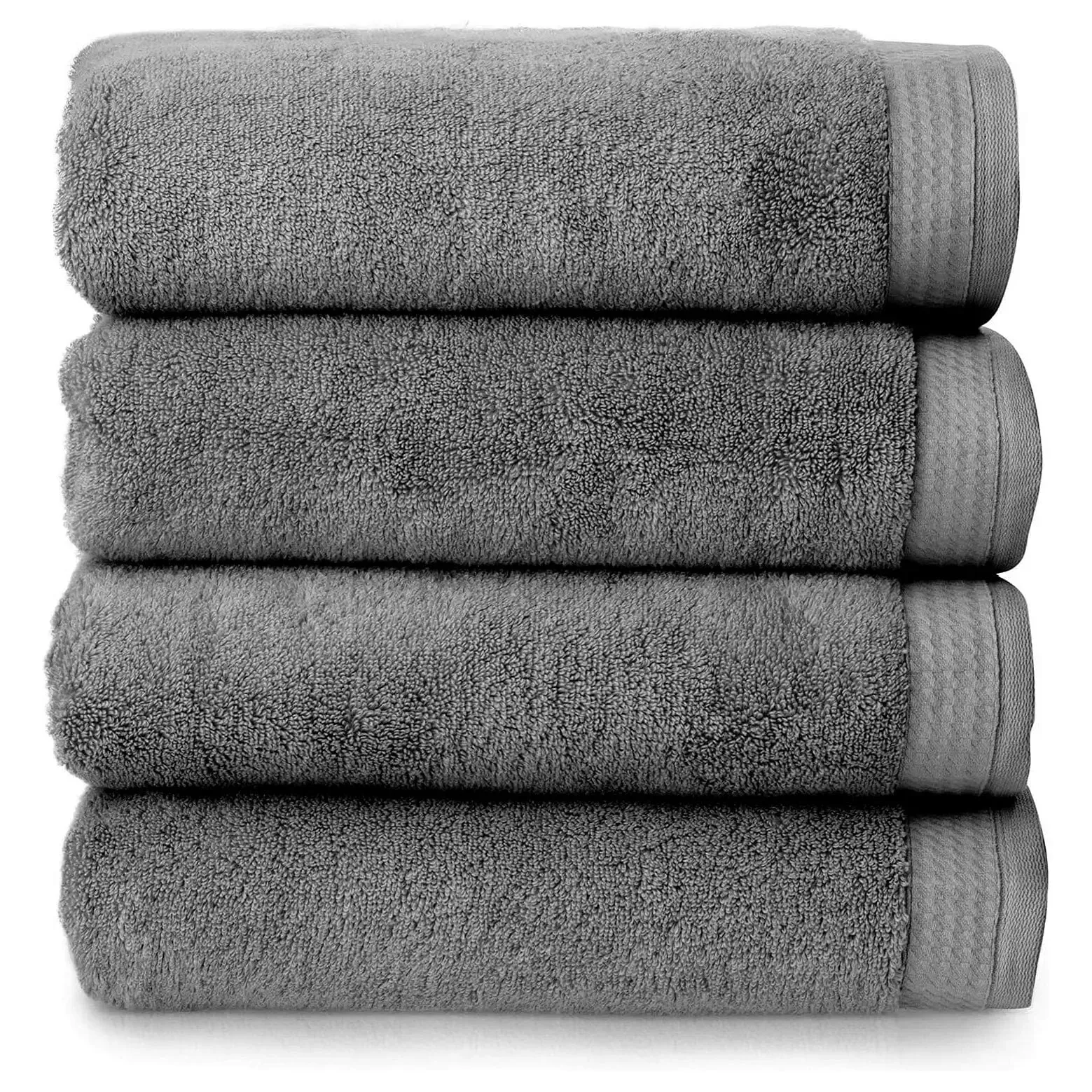 Welhome Luxury 4 Bath Towels Set Soft Durable Thick Weight 575gsm