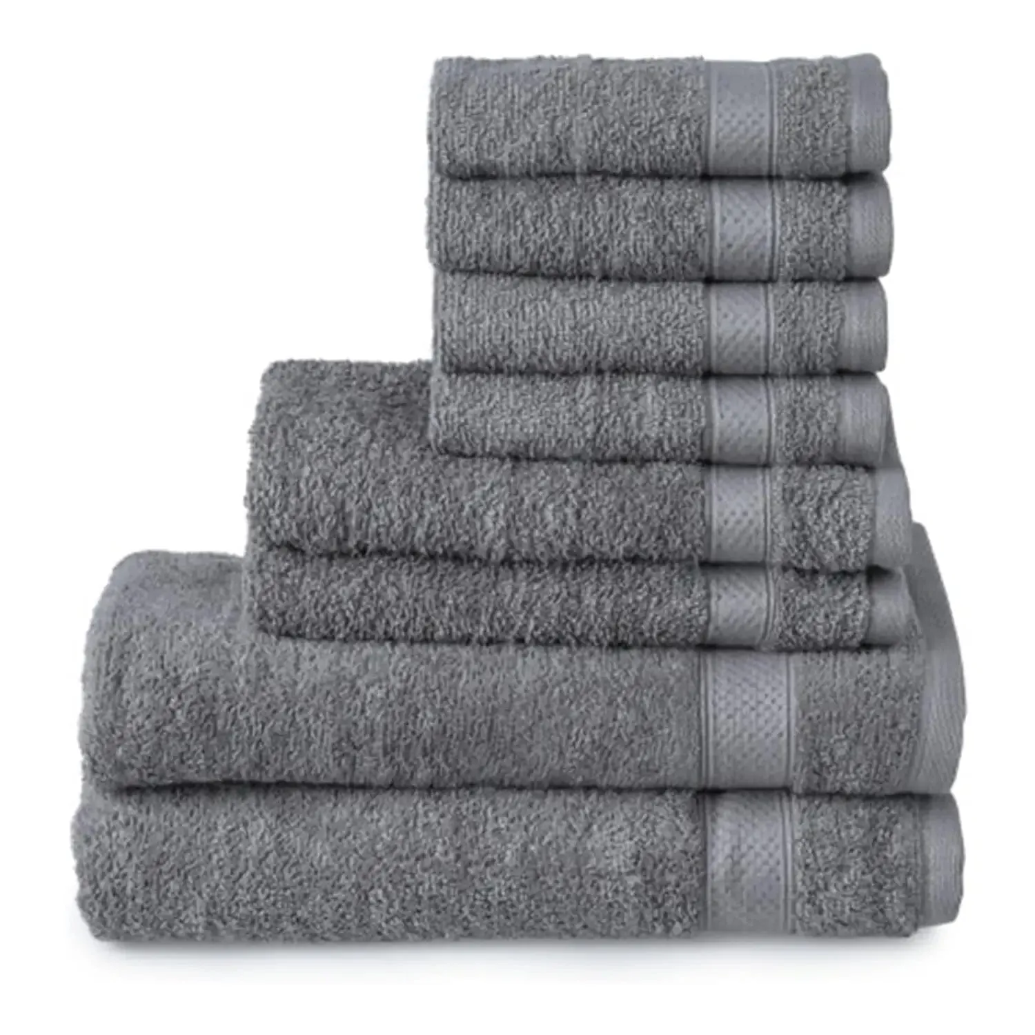 Welhome Towel Set 2 Bath 2 Hand 4 Face 100% Cotton Weight 434gsm