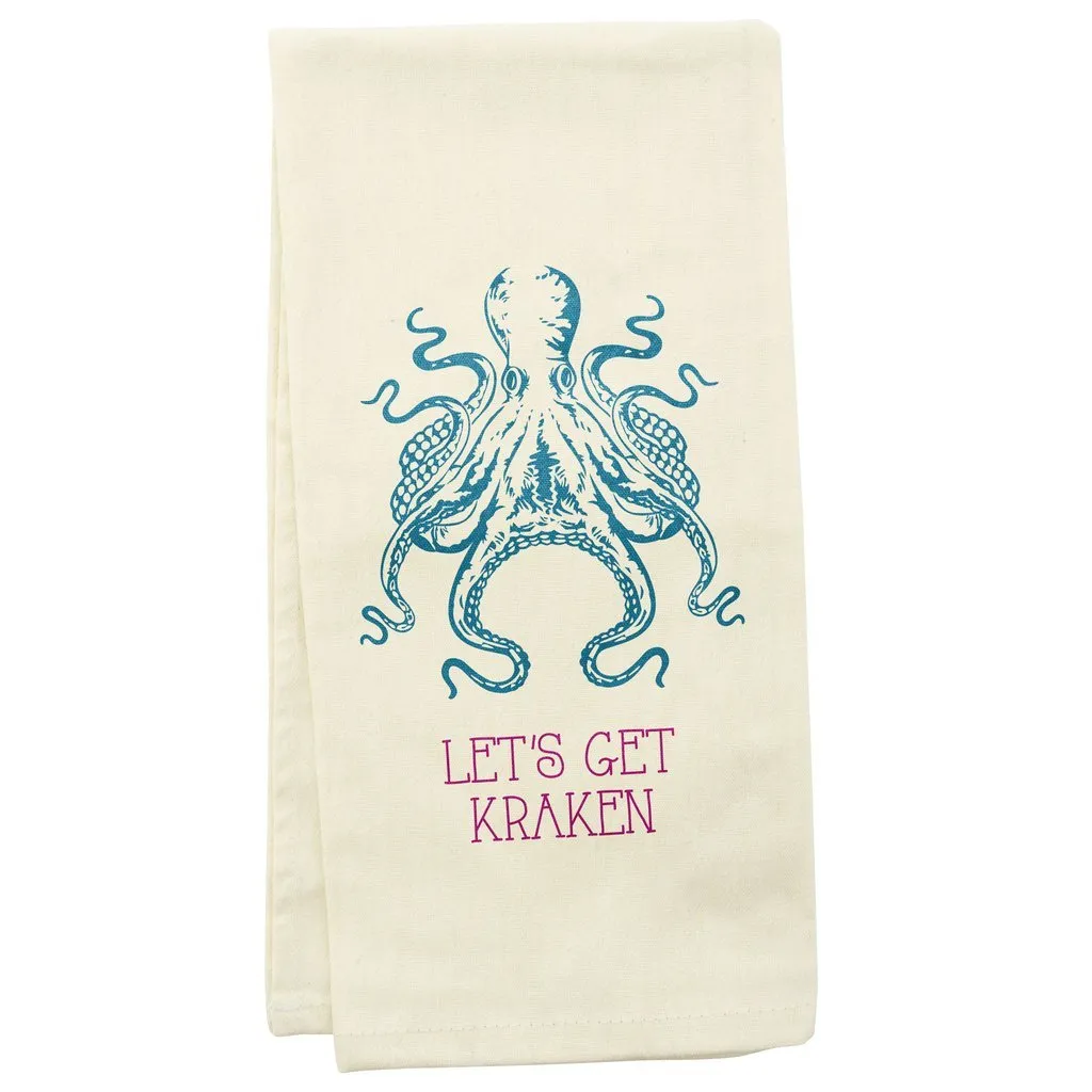 Wit! Tea Towel lets Get Kraken